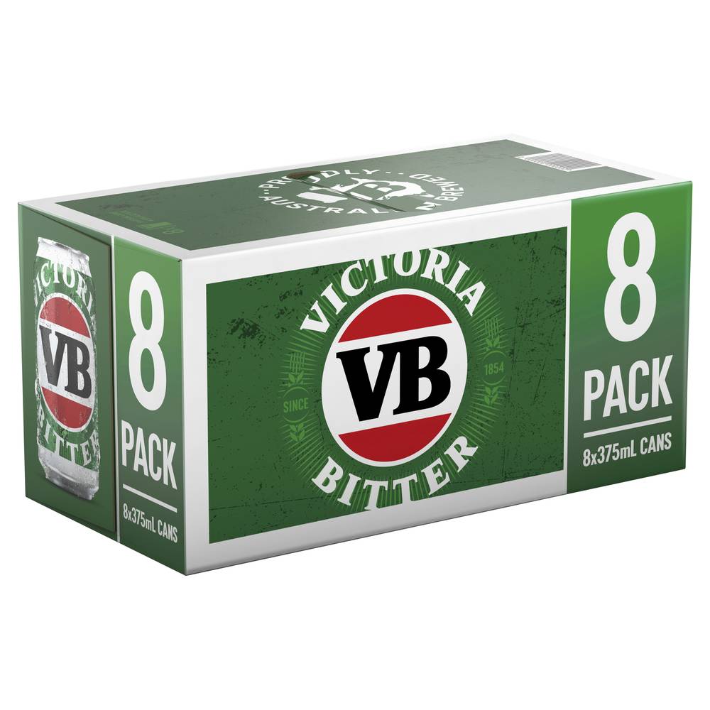 Victoria Bitter 8pk Can 375mL X 8 pack