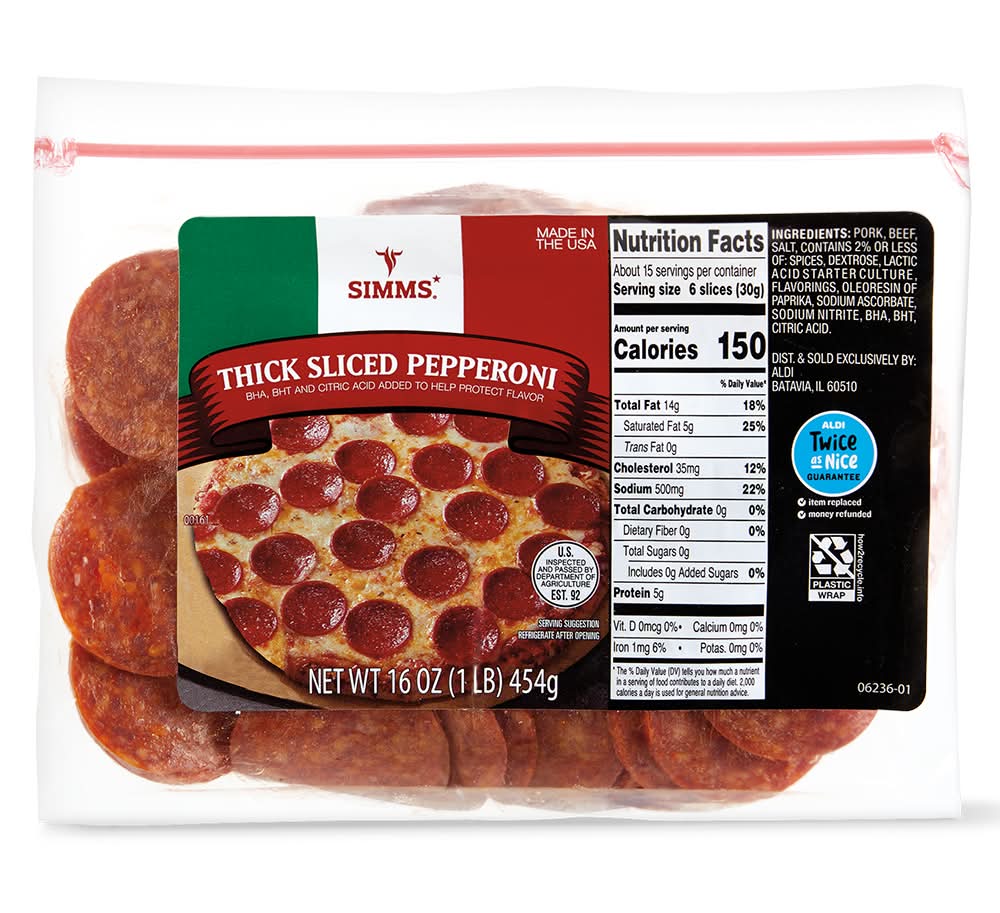 Simms Thick Sliced Pepperoni (16 oz)