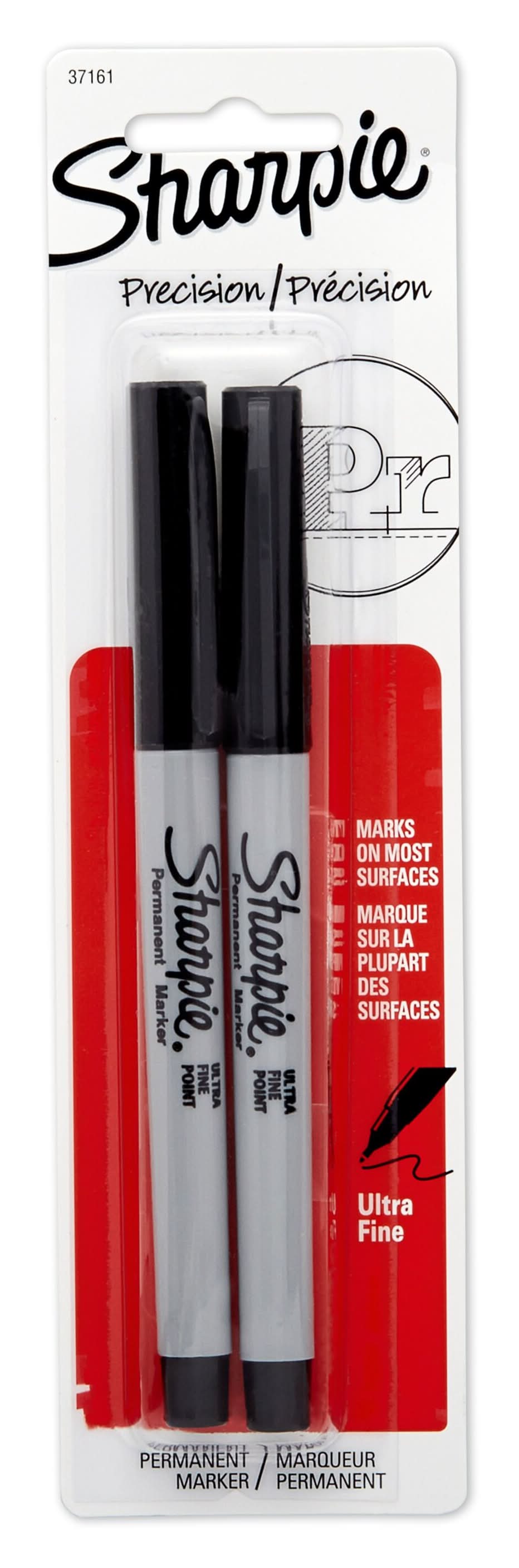 Sharpie 2 -Pack Ultra fine Black Marker