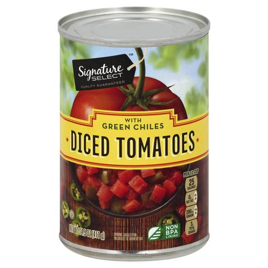 Signature Select Diced Tomatoes With Green Chiles (14.5 oz)