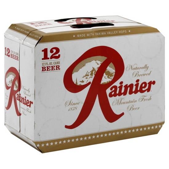 Rainier Naturally Brewed Mountain Fresh Beer (12 pack, 12 fl oz)