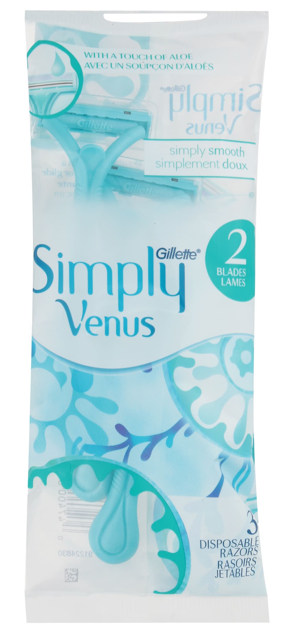 Gillette Venus Disposable 2 Blades Razor, Women (3 ct)