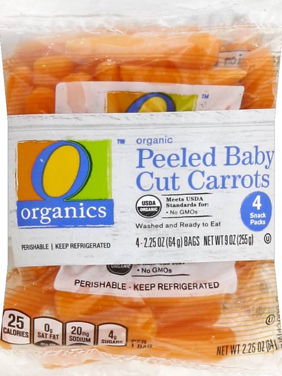 O Organics Peeled Baby Cut Carrots (4 x 2.3 oz)