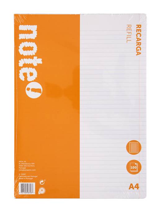 Recarga Papel A4 Pautado