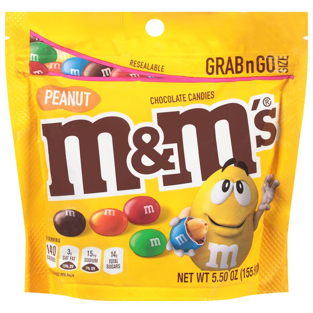 M&M's Grab N Go Size Chocolate Candies, Peanut (5.5 oz)