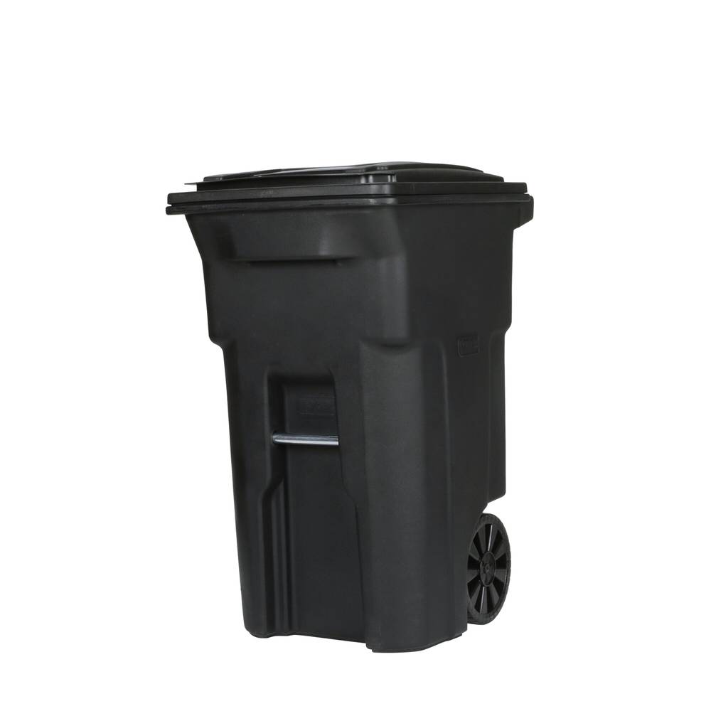 Toter 64-Gallon Black Resin Wheeled Outdoor Hinged Lid Trash Can | 79264-R2200