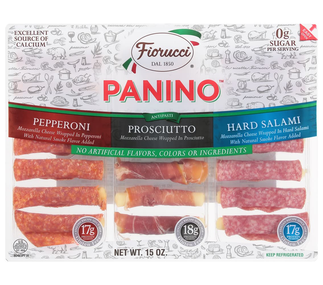Fiorucci Panino Pepperoni Prosciutto Hard Salami Antipasti (15 oz)