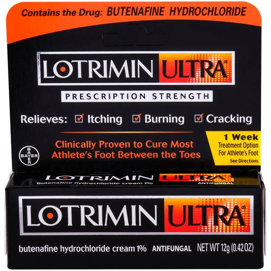 Lotrimin Ultra 1 Week Athlete's Foot Treatment Cream, 0.42 OZ Tube