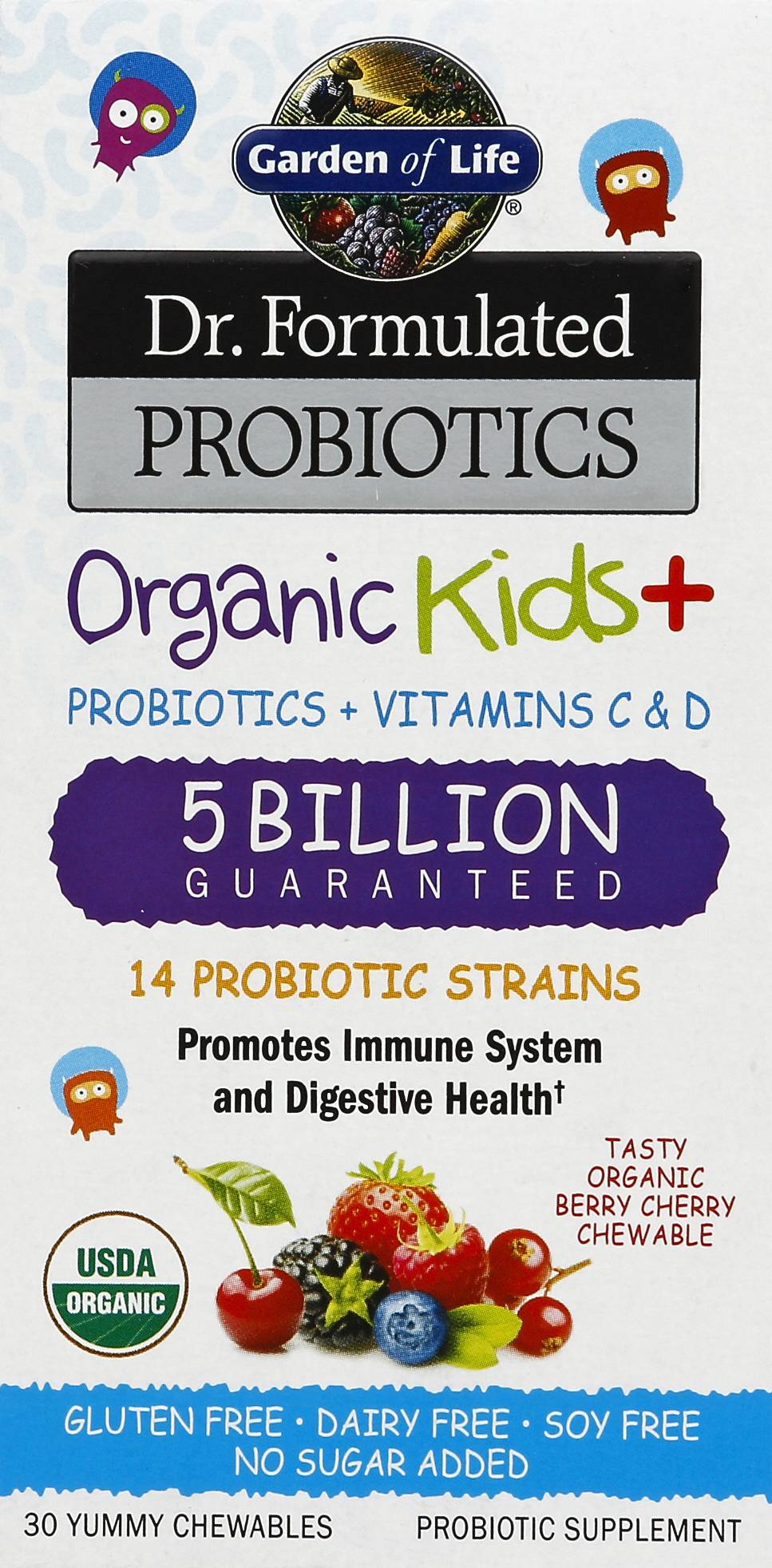 Garden of Life Dr. Formulated Organic Kids+ Probiotics Chewables (30 ct)