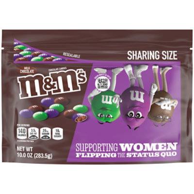 M&M'S Limited Edition Milk Chocolate Candy Featuring Purple Candy Sharing Size Bag - 10 Oz