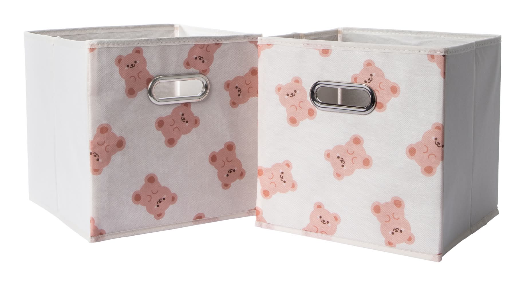 Printed Collapsible Bin 2-Pack Set Bear