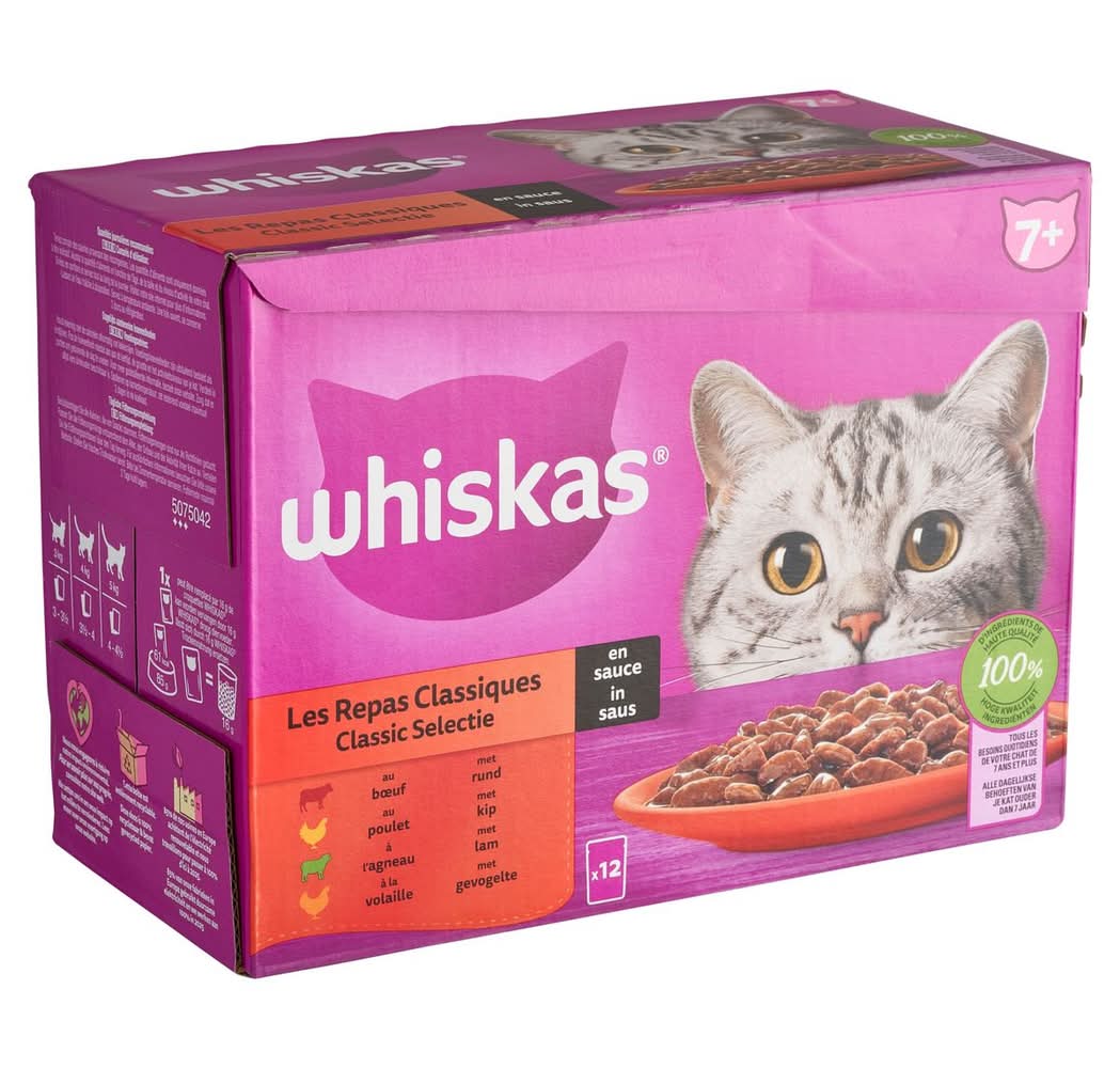 Whiskas 7+ Classic Selectie in Saus 12 x 85 g