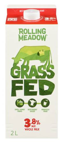 Rolling Meadow 3.8% M.f. Grass Fed Whole Milk (2 L)