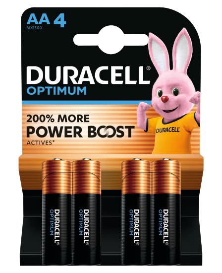 Duracell Optimum Aa Alkaline Batteries (4 pack)