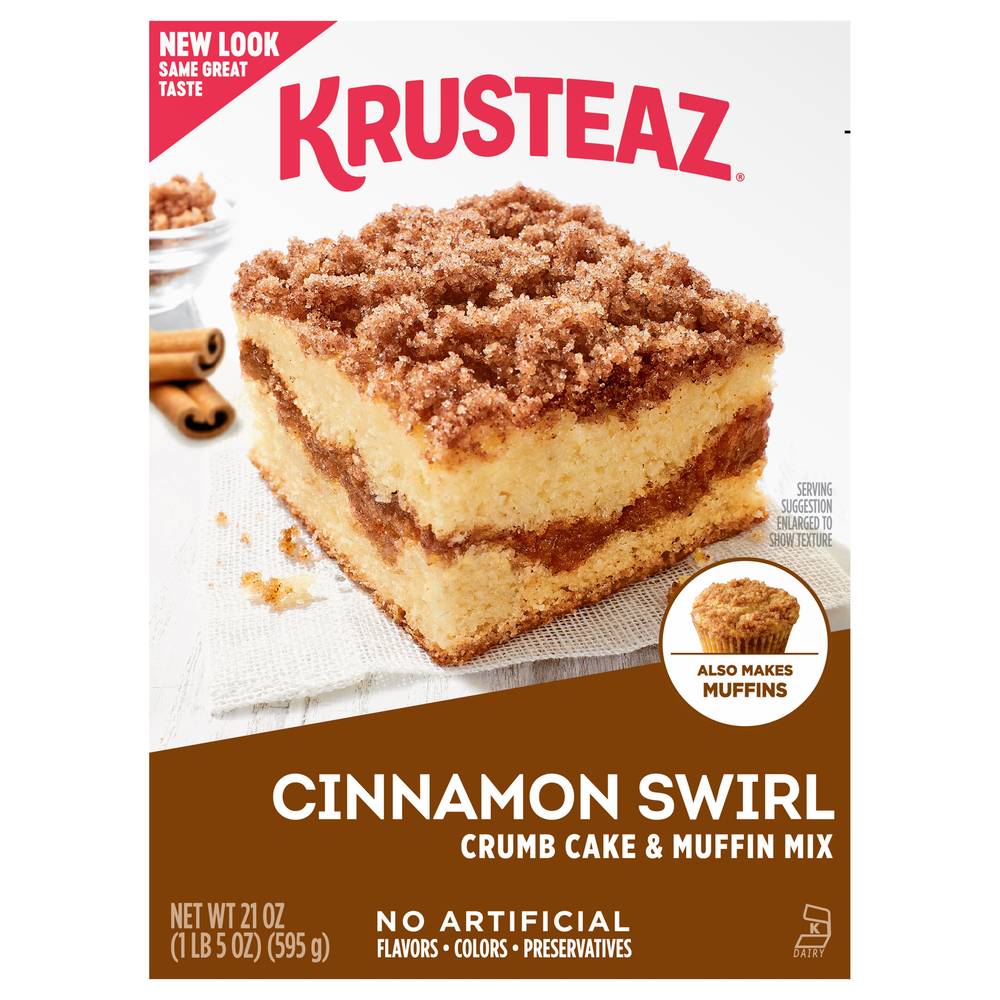 Krusteaz Cinnamon Swirl Crumb Cake & Muffin Mix (1.31 lbs)