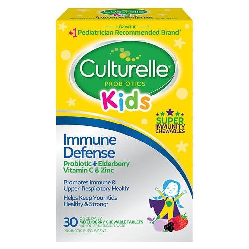 Culturelle Kids Immune Defense Probiotic Chewable Vitamin C, Vitamin D & Zinc + Elderberry - 30.0 EA