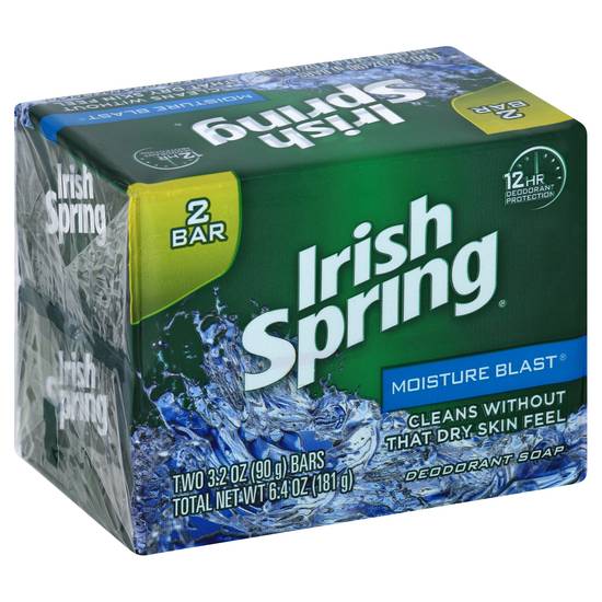 Irish Spring Moisture Blast Deodorant Soap (2 ct)