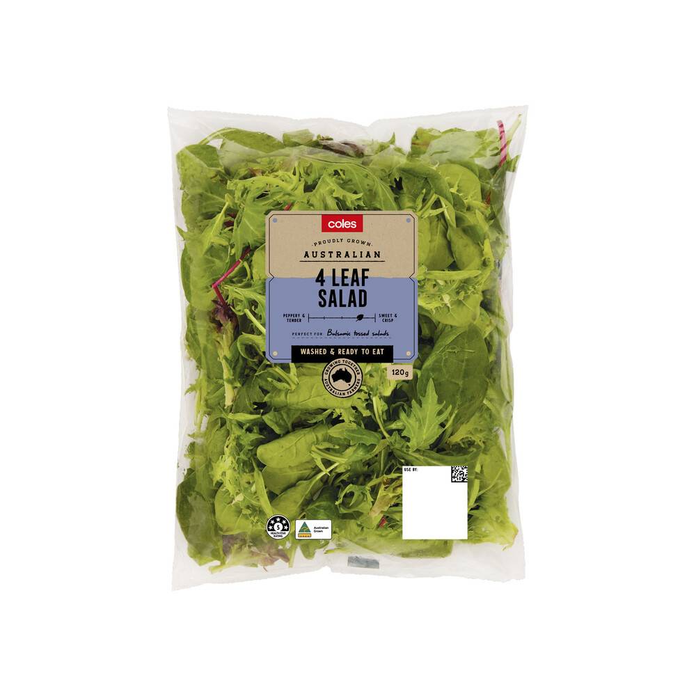 Coles 4 Leaf Salad Mix 120g