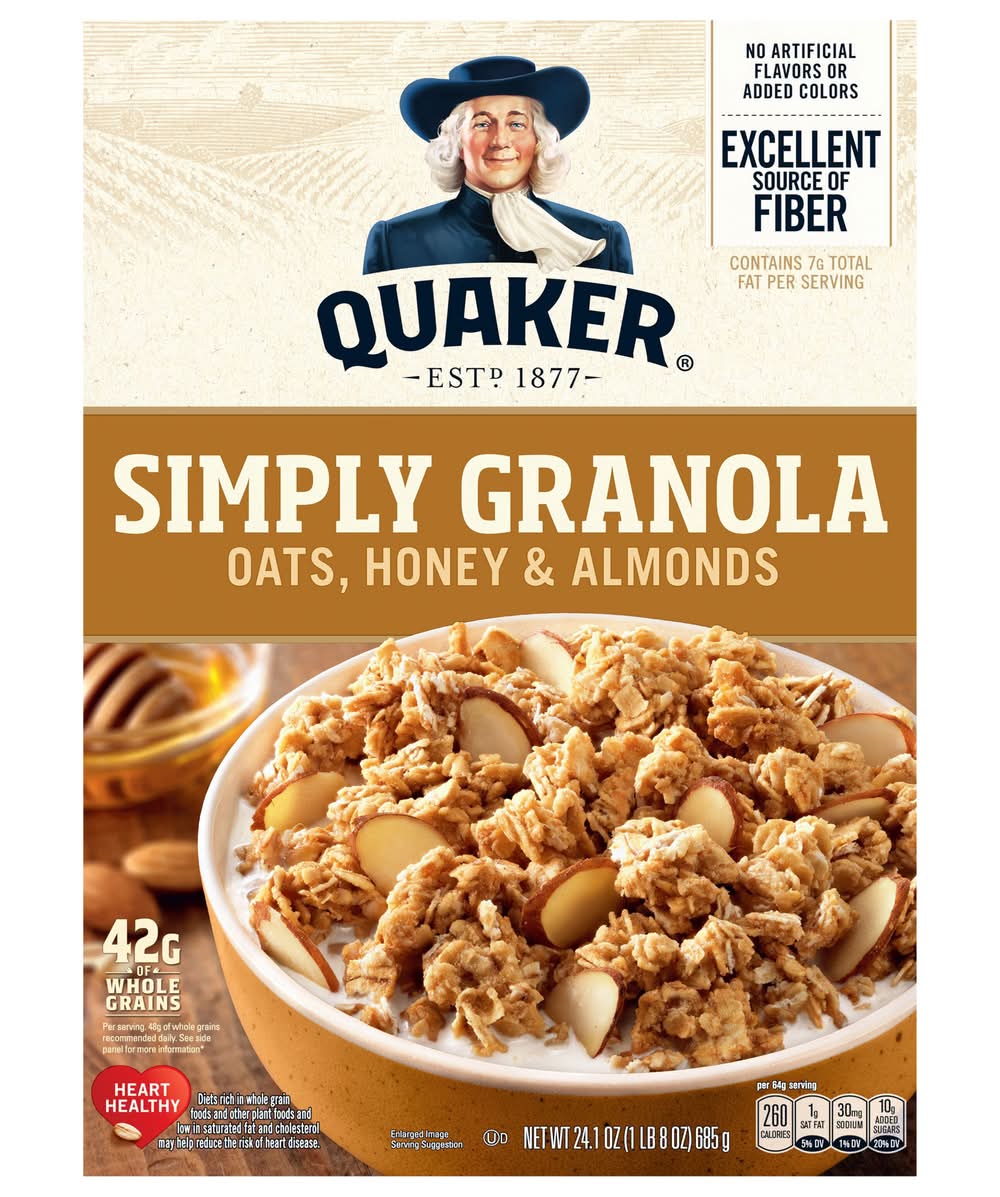 Quaker Simply Granola, Oats Honey & Almonds (24.1 oz)