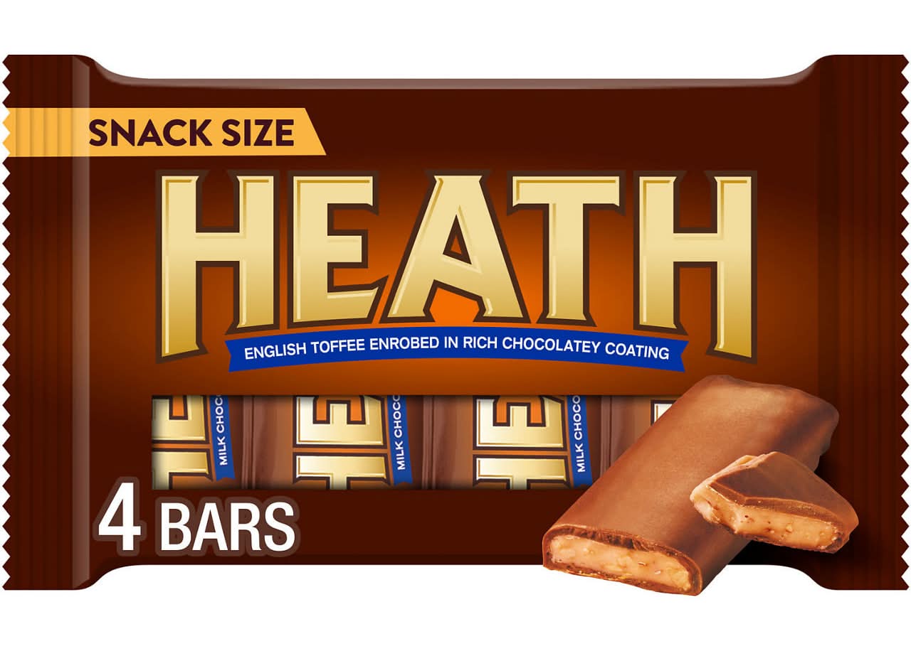 Heath English Toffee Snack Size Milk Chocolate Candy Bars (0.5 oz, 5 ct)