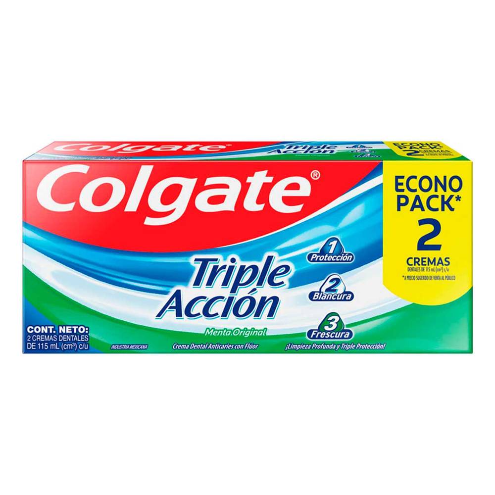 Colgate · Pasta dental triple acción (2 x 115 ml)