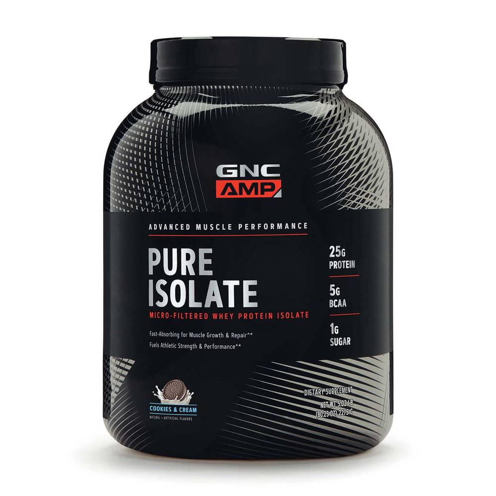 Gnc Pure Isolate Whey Protein Powder (80.25 oz) (cookies & cream)