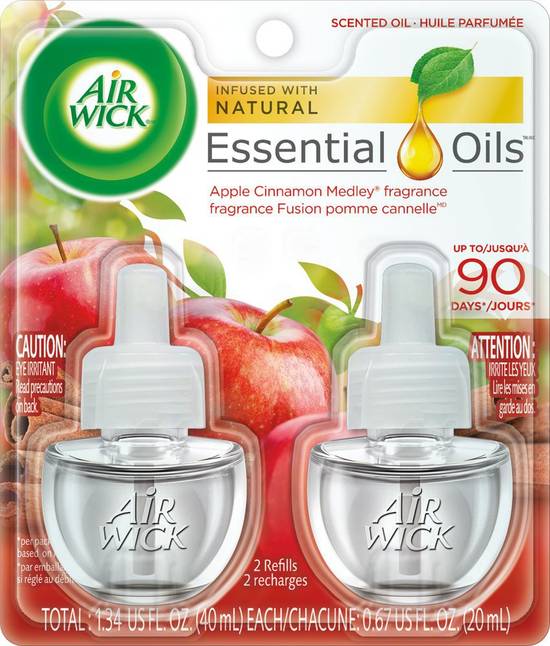 Air Wick Scented Oil Refills Apple Cinnamon Medley (2 units x 20 ml)