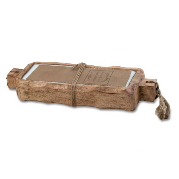 Himalayan Driftwood Candle Tray, Wild Green Fig