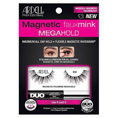 Ardell Magnetic MegaHold Liquid Liner & Lash Faux Mink 818 - 1.0 set