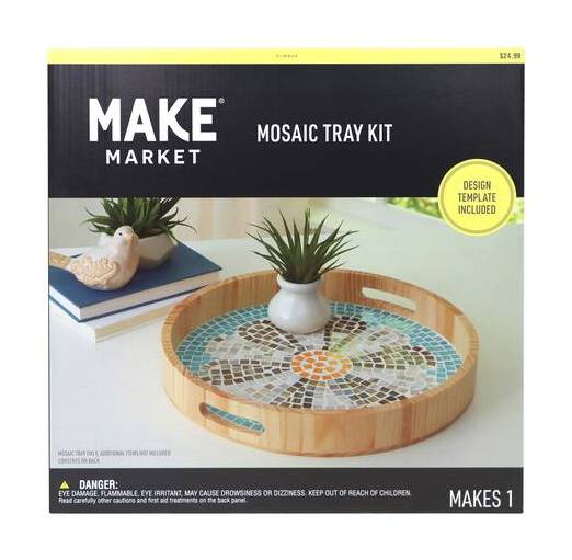 14" Round Daisy Mosaic Tray Kit By Make Market