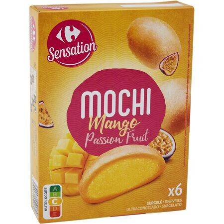 Mochi mangue fruit de la passion Carrefour Sensation - la boite de 6 - 210g