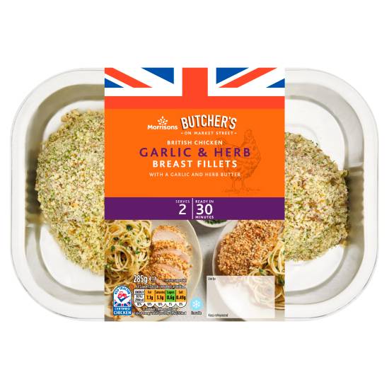 Morrisons British Chicken Garlic & Herb Breast Fillets (285g)