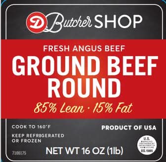 Dierbergs Butcher Shop Ground Round Beef (1 lbs)