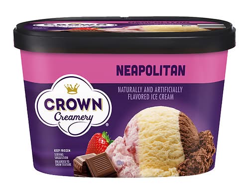 Crown Ice Cream, Neapolitan (48 oz)