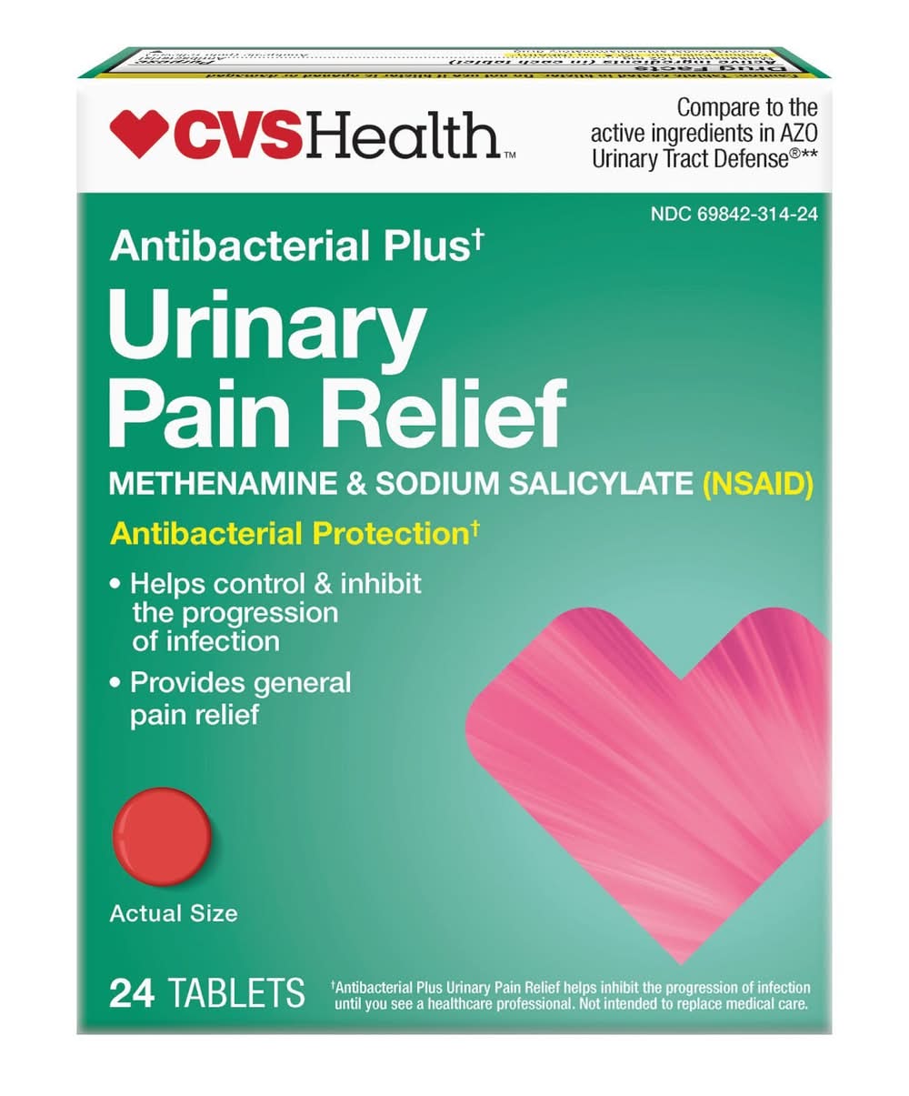 CVS Health Antibacterial Plus Urinary Pain Relief Tablets (24 ct)