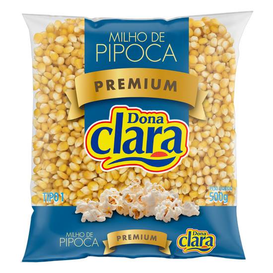 Dona clara milho para pipoca premium (500g)