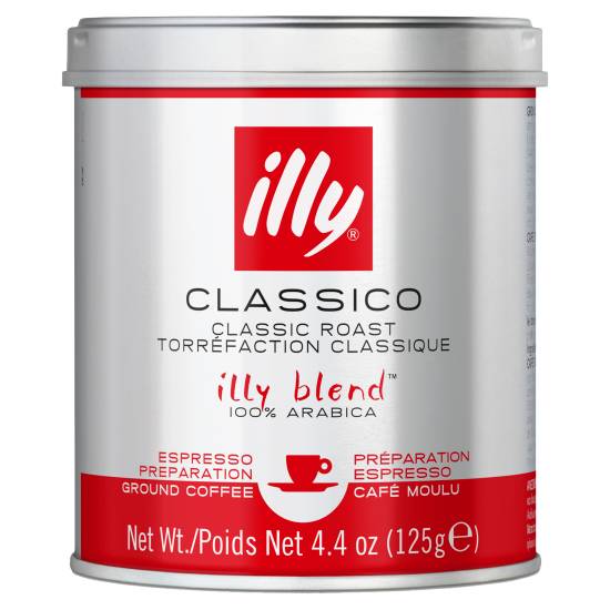 Illy Ground Coffee, Espresso, Classico Roast 125g
