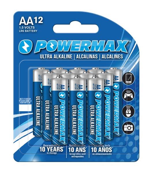 Powermax Ultra Alkaline Aa Batteries (12 ct)