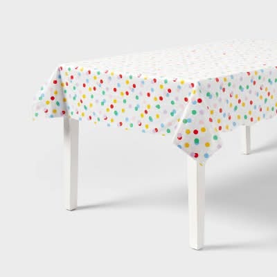 Spritz Happy Collection Confetti Dot Rectangular Table Cover