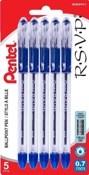 Pentel R.s.v.p. Ballpoint Stick Pen, 0.7mm, Blue