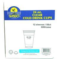 Sunset - Clear PET Cup - 24 oz (12X50|Case of 12)