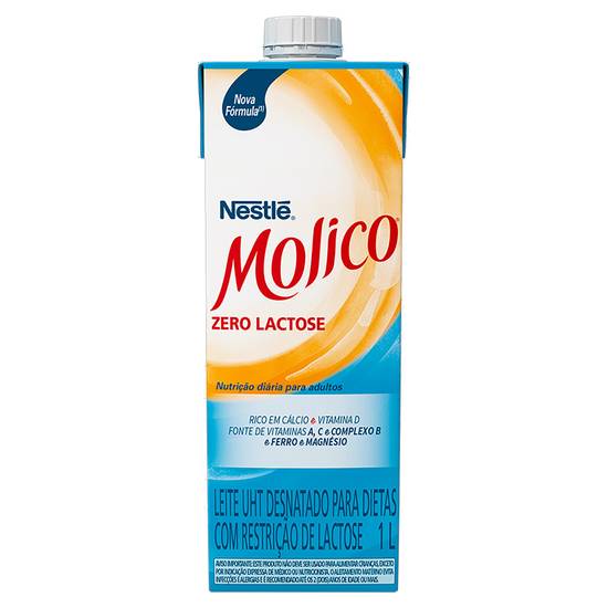 Nestlé leite uht desnatado zero lactose molico (1 L)