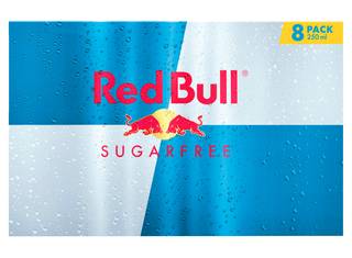Red Bull Energy Drink, Sugar Free, 250ml (8 Pack)