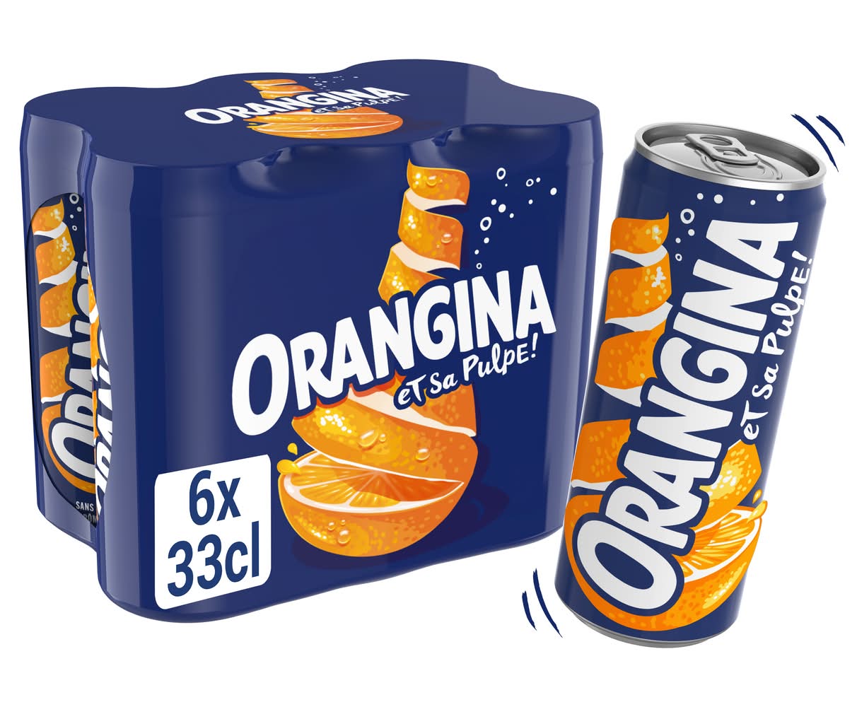 Orangina - Soda avec pulpe, orange (6 x 330ml)