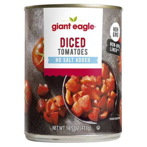 Giant Eagle No Salt Added Diced Tomatoes (14.5 oz)