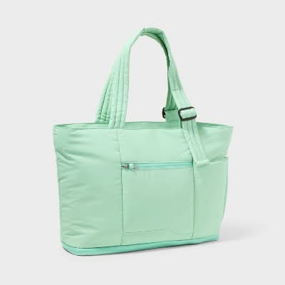 Open Story Puffer Expandable Weekender Bag, Sage Green
