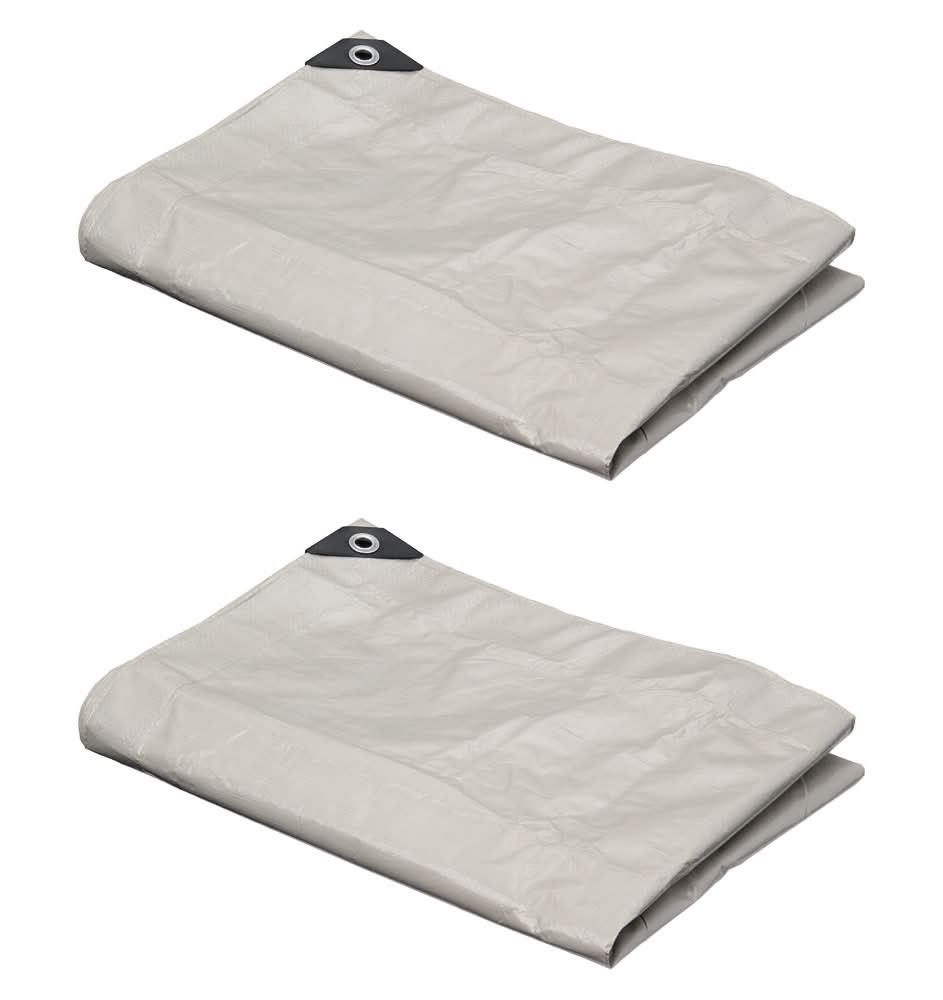 Adventuridge Tan 6' X 8' Medium Duty Tarp. 2Pk