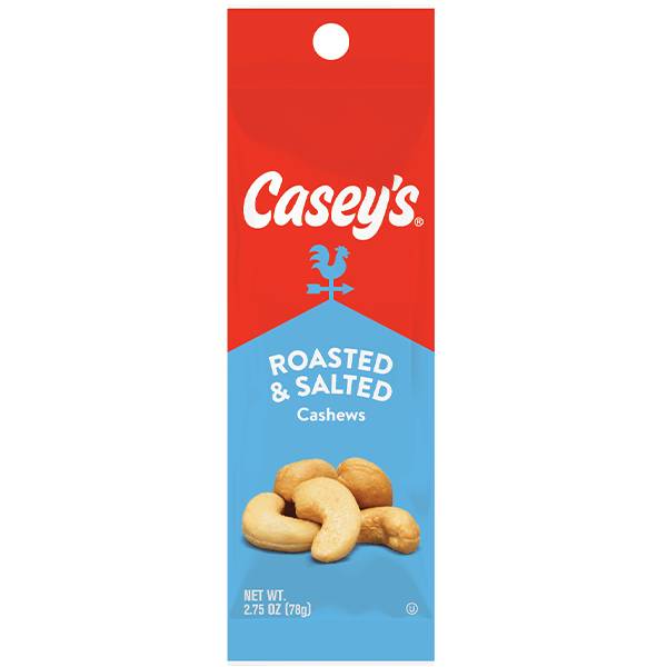 Casey's Roasted & Salted Cashew Tube 2.75oz