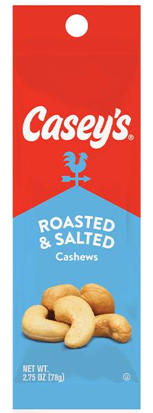 Casey's Roasted & Salted Cashew Tube 2.75oz