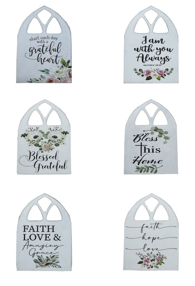 Farm House Window Sentiment Magnets, 3.5 in.